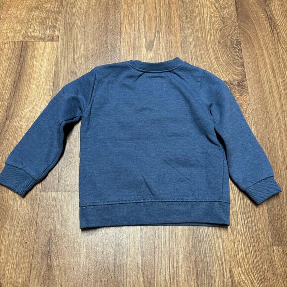Levis Baby Boys Blue Red Logo Sweatshirt Size 24M Toddler Soft Snap Neck - Picture 2 of 7